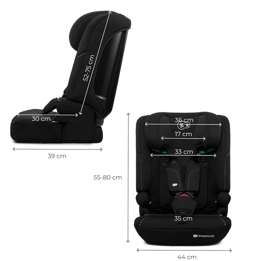 Kinderkraft I-COMFY, Autositz, Für Kinder, Reguliert (76-150cm), Verstellbare Rückenlehne, 5-Punkt-S