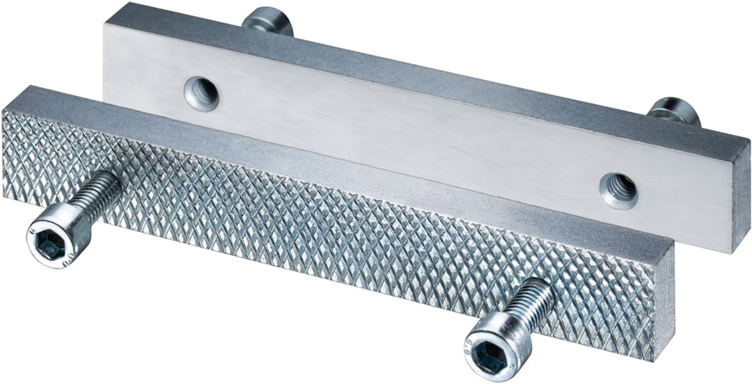Heuer Schraubstock (Breite 120 mm, Spannweite x Tiefe 150 x 65 mm, Durchmesser 16 – 55 mm; Backen we