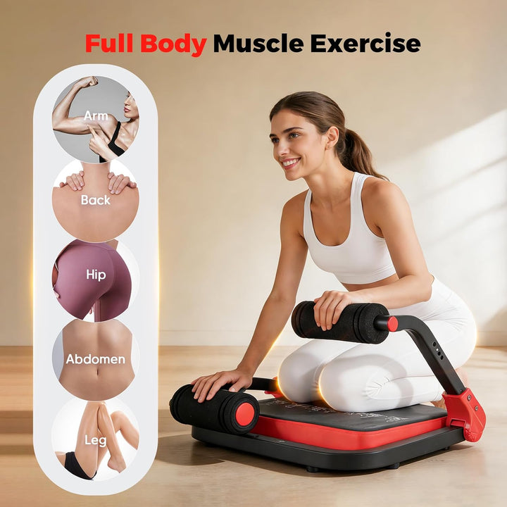 Bauchtrainer für Zuhause 4 Widerstandsstufen – Ganzkörper Core-Trainer für Zuhause, 150 kg belastbar