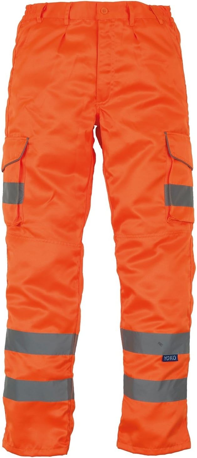 Yoko Herren Hi Vis Cargo Arbeitshose (W32 x Standard) (Orange)