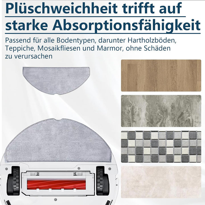 21 Stück Zubehörset für Roborock Q7 L5 / Q7 L5+ / Q7 M5 / Q7 M5+ Roboterstaubsauger, 1 Hauptbürsten,