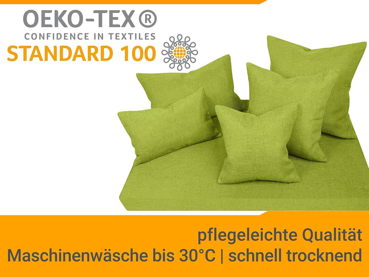 npluseins 2er Pack Kissenhüllen mit Struktur-Muster - Polsteroptik 617.767, 1 Pack (2 Stück) - Kisse
