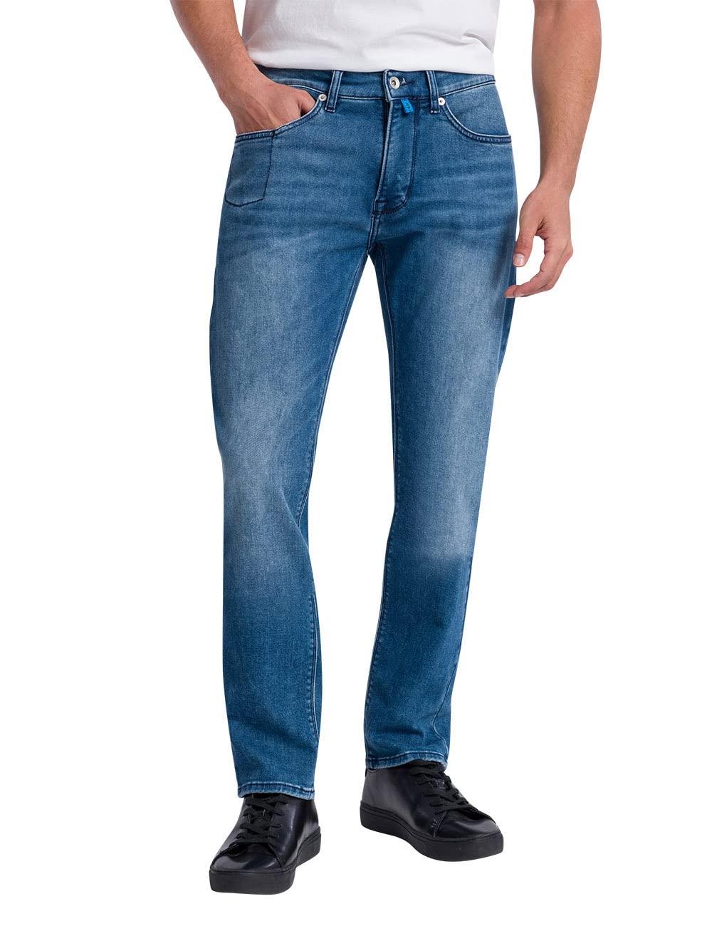 Pierre Cardin Herren Antibes Jeans 32W / 34L Ocean Blue Used Whisker, 32W / 34L Ocean Blue Used Whis