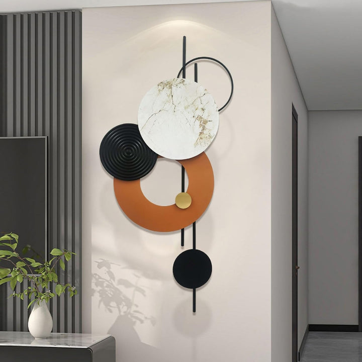GERHWASH Wanddeko Moderne Wanddeko Wohnzimmer Wand Deko Metall 3D Wandbilder Gross Wanddekoration Ru