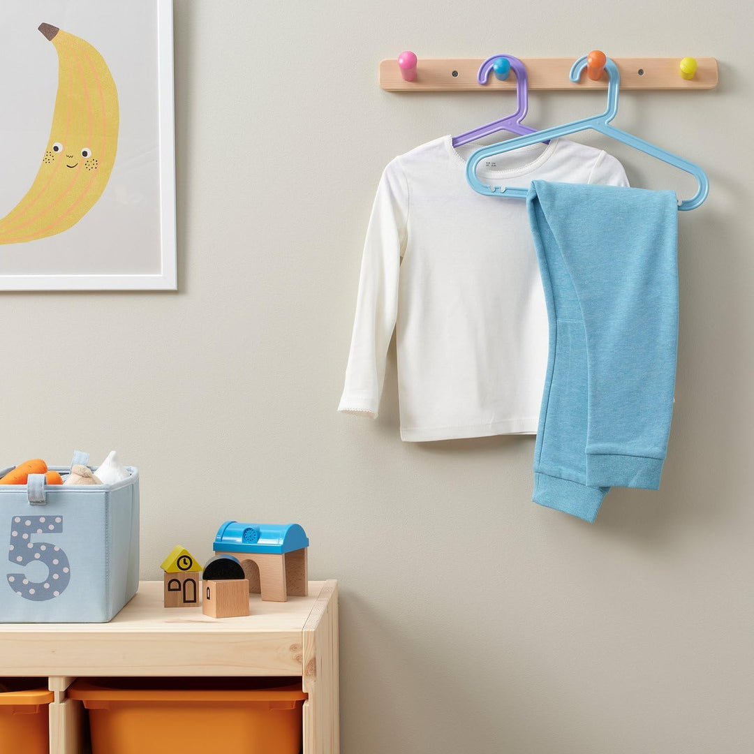 Ikea BAGIS 24er Set Kinder-Kleiderbügel Pastellfarben