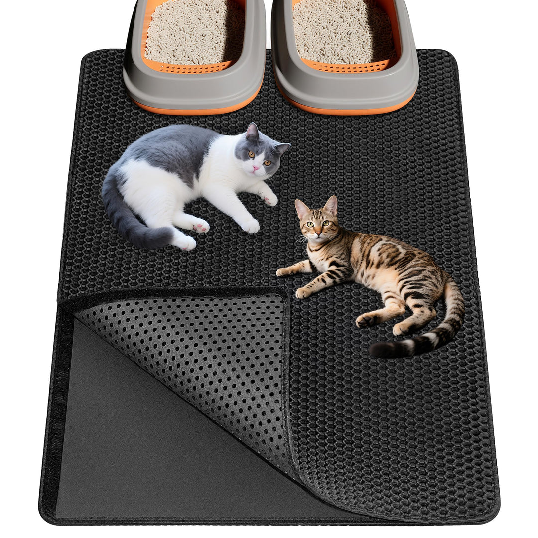 Ycozy Extra Grosse Katzenklo Matte 90 X 60 cm Katzenstreu Matte für Mehrere Katzentoiletten Grosse W