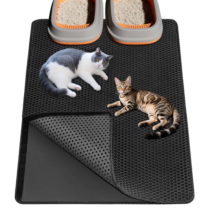 Ycozy Extra Grosse Katzenklo Matte 90 X 60 cm Katzenstreu Matte für Mehrere Katzentoiletten Grosse W