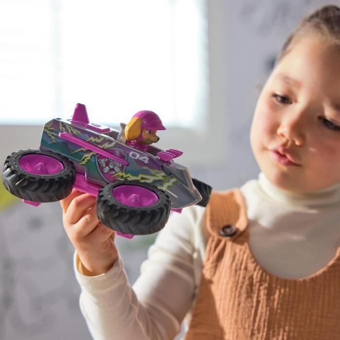 PAW PATROL Rescue Wheels - Skyes Flug-Monstertruck mit Verwandlung in Jet-Modus und Skye Hundefigur,