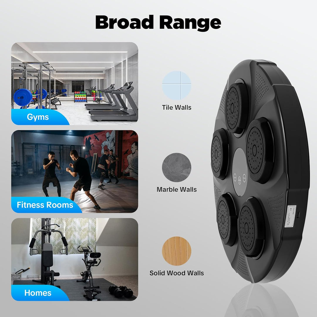 Music Boxing Machine, 3W Boxmaschine mit Musik Musikalische Boxscheibe, Wandmontage Musikboxer, LED
