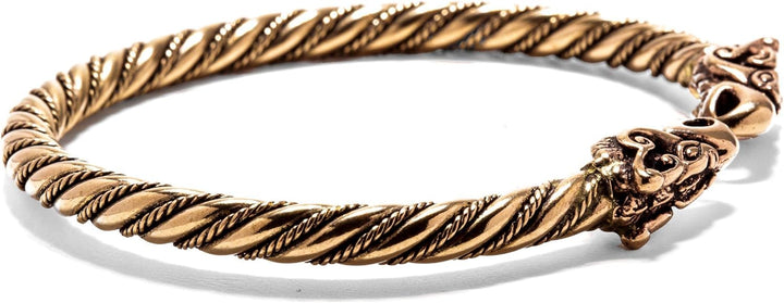 Windalf Wikinger Armreif ODINS RABEN 5.7 cm Wikinger Hugin Munin Armschmuck Handarbeit Bronze