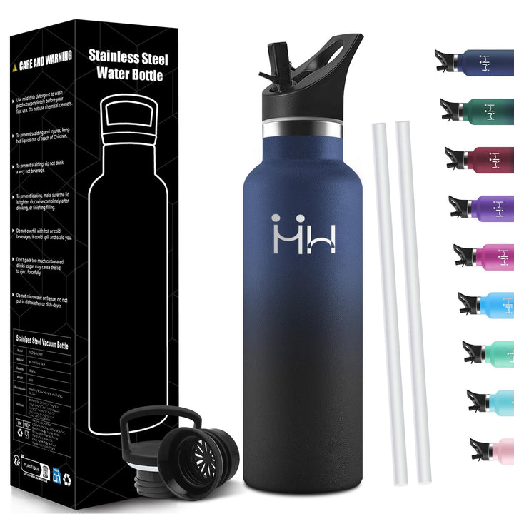 HoneyHolly Trinkflasche 750ML, BPA-Frei, Trinkflasche Edelstahl, Auslaufsichere Isolierflasche Doppe