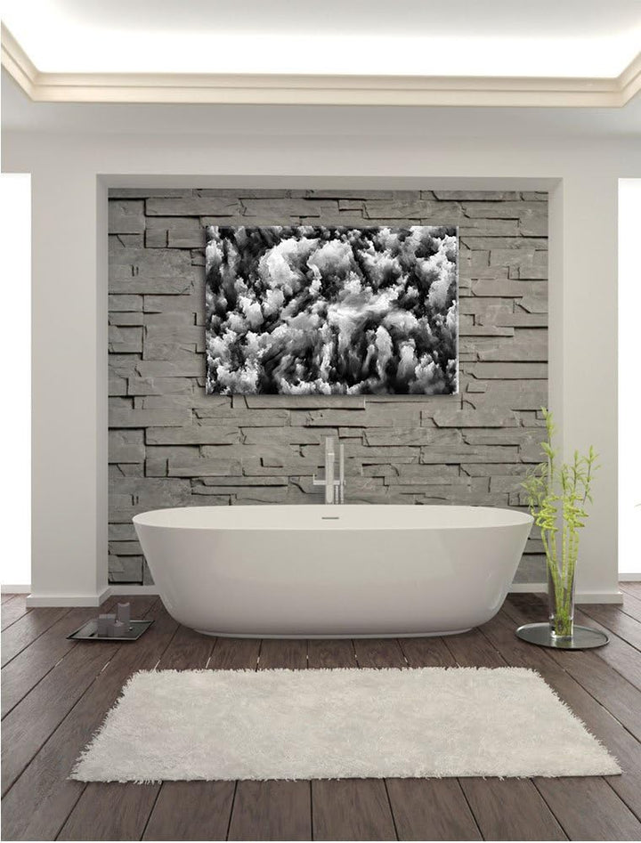 Monocrome, Farbflash Holi, Format: 100x70 auf Leinwand, XXL riesige Bilder fertig gerahmt mit Keilra