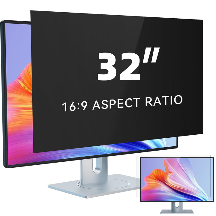 IPROKKO 32 Zoll Computer Sichtschutzfolie for 16:9 Monitor, Abnehmbarer Sichtschutz Anti Blaulicht B