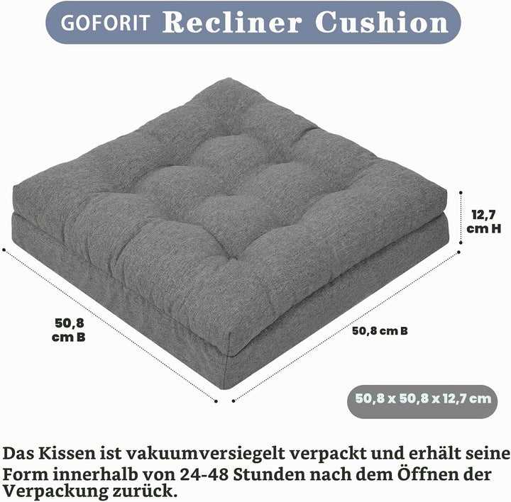 GOFORIT Sitzerhöhung für Ältere 50x50x12cm, Exklusives Zweilagiges Memory-Schaum Sitzkissen mit Star