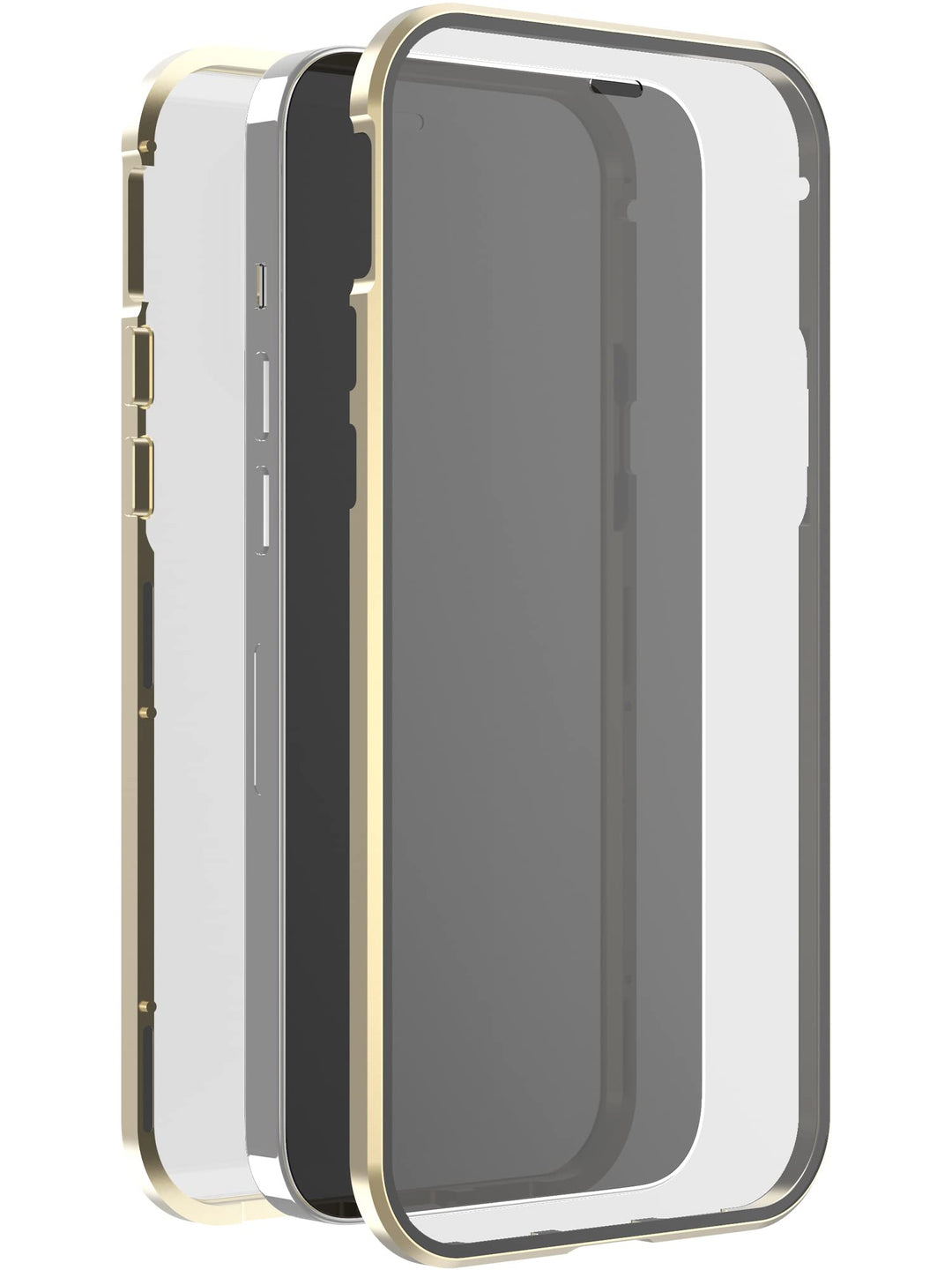 White Diamonds - Hülle 360 Grad Glass Case Passend für Apple iPhone 13 Pro Max I Handyhülle, Durchsi