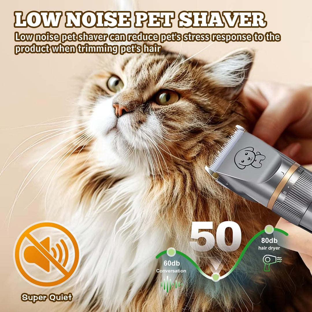 Leise Hundeschermaschine, Schnurlosen Profi Schermaschine Hund Katze, Tierhaarschneidemaschine Elekt