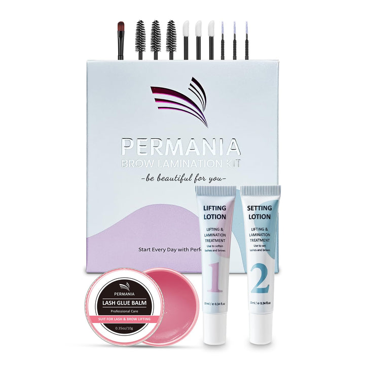 PERMANIA Augenbrauen Lifting Set, Neues Brow Lifting Set, für Natürlich Schöne Augenbrauen zu Hause,