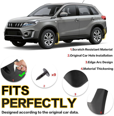 Psler Auto Schmutzfänger Kotflügel Spritzschutz Kit für Vitara 2016-2023 Suzuki Vitara 2016-2023, Su