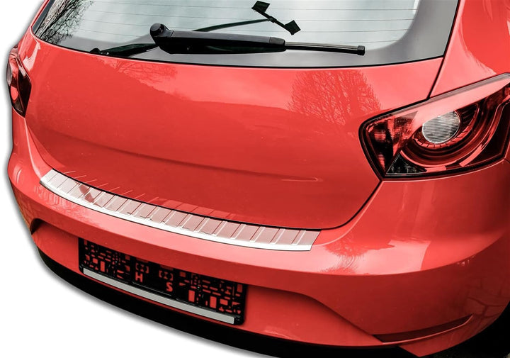 Ladekantenschutz Edelstahl CHROM kompatibel für SEAT IBIZA 4trg | 2012-2017 | mit Abkantung | premiu