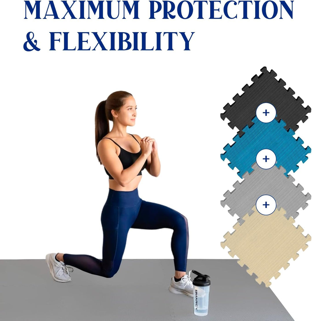 Ediesi, Bodenschutzmatte Fitness, Puzzlematte Boden, Pool Schutzmatte, Home Gym, Tatami, Gummimatte,