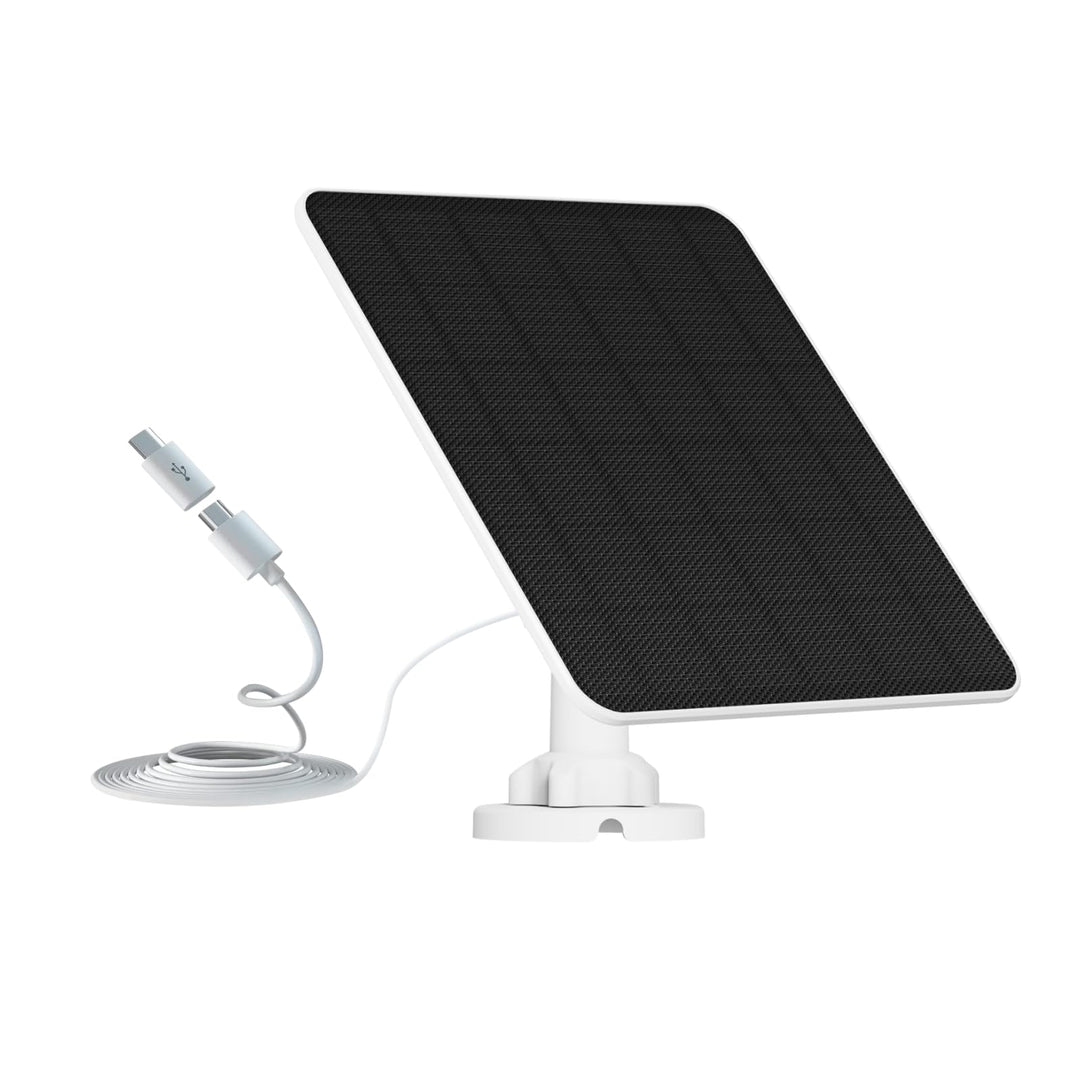Solarpanel für Überwachungskamera Aussen Akku, 6W USB Solarmodul kompatibel mit DC 5V wiederaufladba