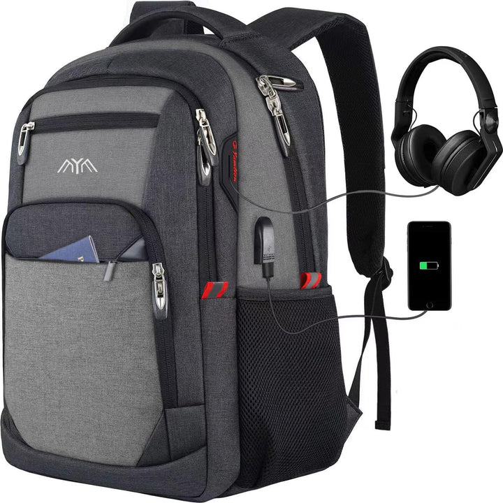 Laptop Rucksack Schulrucksack für 15.6 Zoll Laptop Daypacks für Herren Rucksack mit USB Ladeanschlus