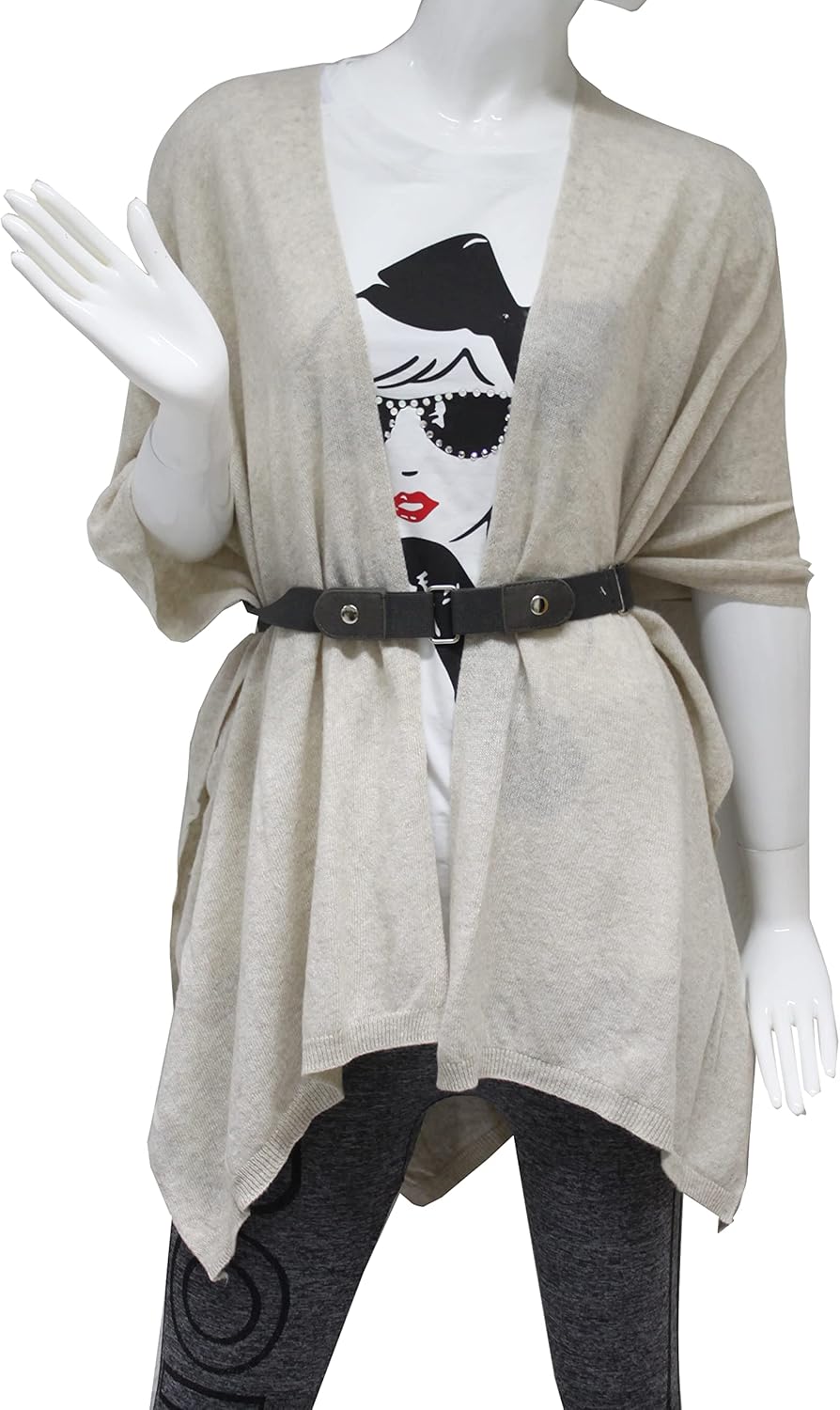 Damen Poncho,Schal Pullover, Lange Strickjacke, Strickpullover, Mantel,XXL Umhängetuch,Tunika für So