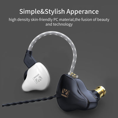 keephifi KBEAR KS1 Musiker-Kopfhörer mit Mikrofon in Ear Monitoren Ohrhörer IEM kopfhörer, Dual-Magn