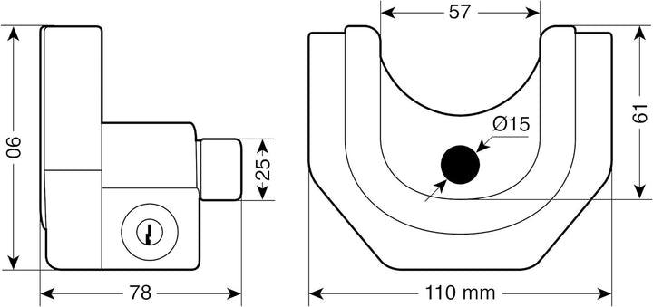 LAMPA 65404 Diebstahlsicherung für Anhänger