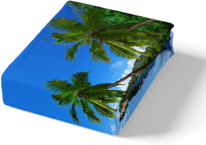 Loussiesd Strandbettw?sche Ozean Bettbezug Hawaiian Palme Waves Bettw?sche Sommer Tropisch Island un