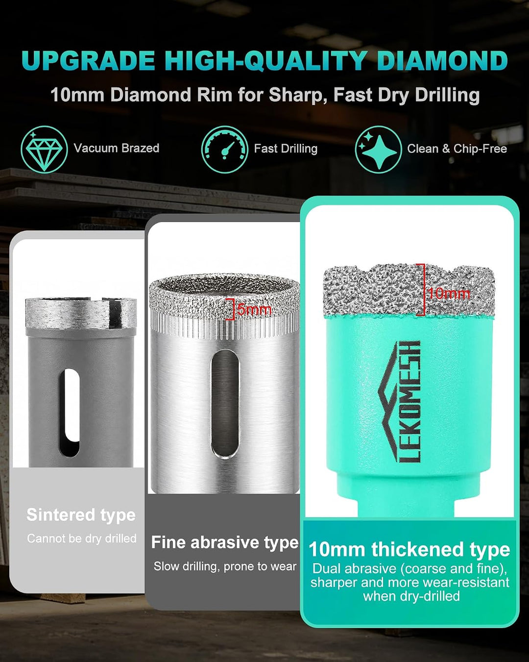 M14 Fliesenbohrer Diamant Bohrkrone - 20/35/50/68mm Diamantbohrer Bohrkrone Lochsäge Für Porzellan K