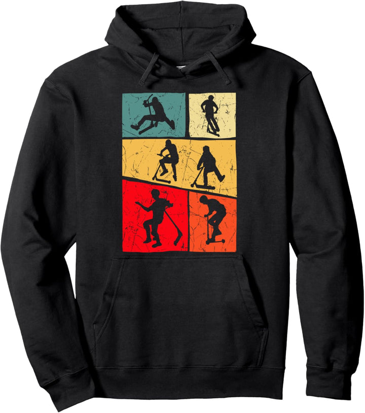 Scooter Roller Stunt Retro Tretroller Jungen Kinder Pullover Hoodie