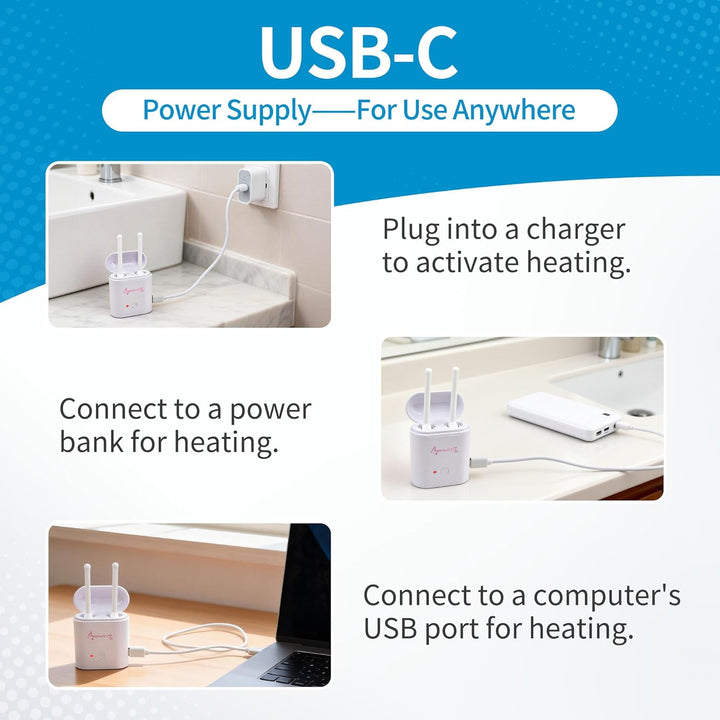 BEAUTY7 USB Ohren - & Nasenhaar Wachs Set Mini Wachswärmer USB-C Anschluss inkl. vorbereiteten 26 Wa