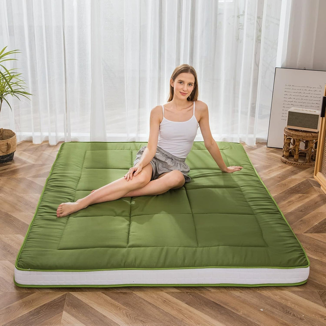 MAXYOYO Futon Matratze, Gepolsterte Japanische Bodenmatratze Gesteppte Bett Matratzenauflage, Extra