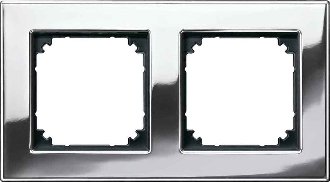 Merten 475239 M-PLAN-Metallrahmen, 2fach, Chrom