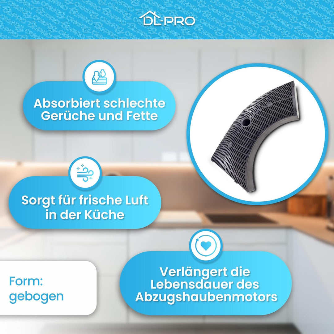 DL-pro 2 x Kohlefilter für Whirlpool 484000008582 AMC859 AEG Electrolux 902979380/0 Bosch 00647277 T