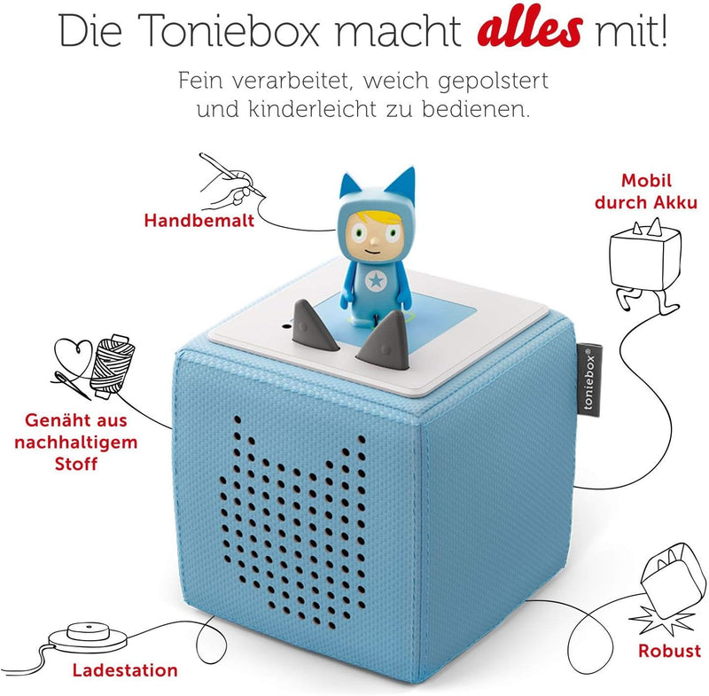 tonies Toniebox Starter Set inkl. 1 Kreativ Figur – Audioplayer für Hörbücher und Lieder für Kinder,