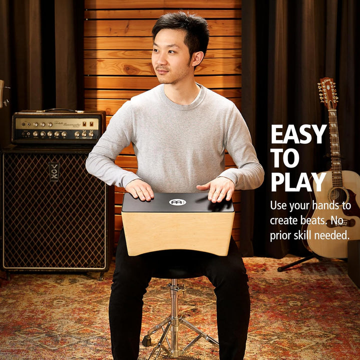 Meinl Percussion Bongo Cajon Instrument/Trommel für Kinder und Erwachsene inkl. Snareteppich - Tromm