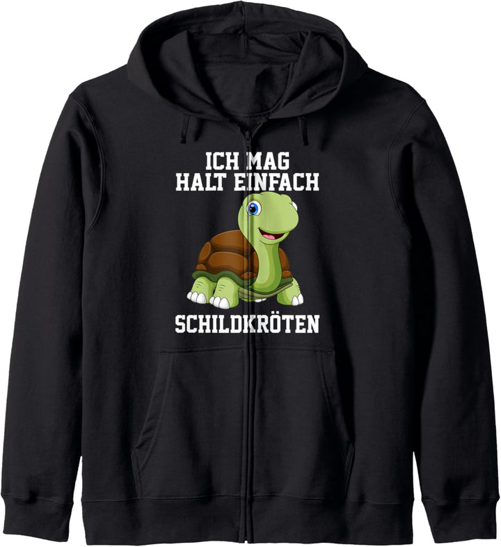 Ich mag halt einfach Schildkröten Lustig Kapuzenjacke