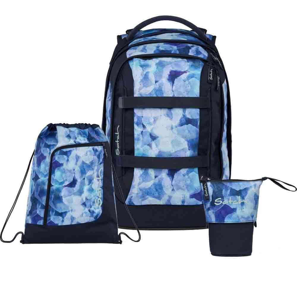 Satch Pack Pencil Slider Light Edition Schulrucksack Set 3tlg. inkl. Sportbeutel (Blurry Sky), Blurr