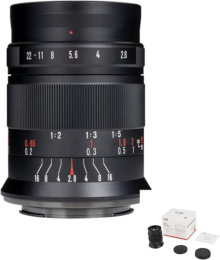 7artisans 60mm F2.8 II APS-C 1:1x Super Makro Spiegelloses Kameraobjektiv Geeignet für Canon EOS-M M