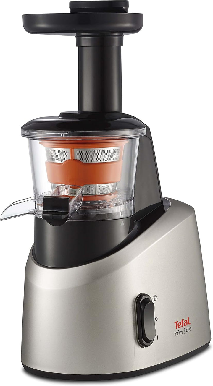 Tefal ZC255B38 Infiny Juice ZC255B Zitruspresse, Edelstahl, Grau, Silber