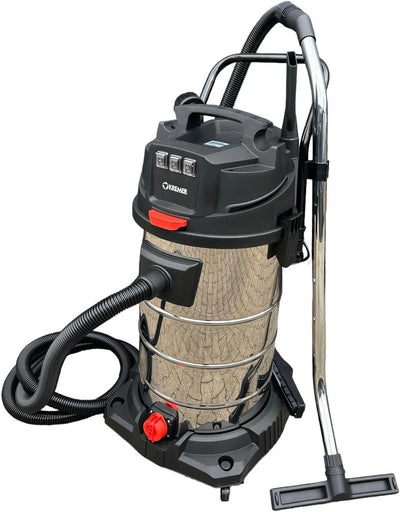 DeTec. Industriesauger 3000W Nass Trocken Sauger 100 Liter Edelstahl Behälter | Industrie Gewerbe St