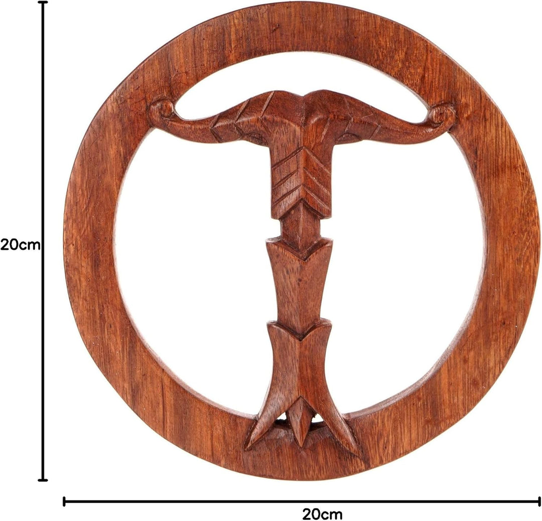 Windalf Nordische Wandkunst IRMINSUL Ø 20 cm Wikinger Wandschmuck Rechtum Fülle Wandskulptur Handarb