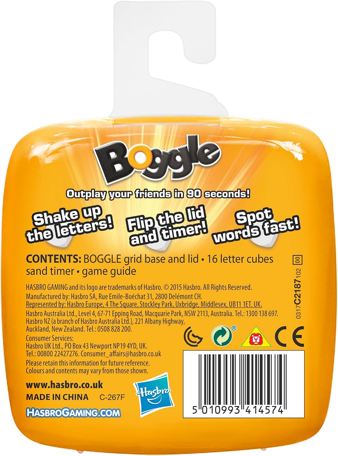 Hasbro Gaming Boggle, BOGGLE