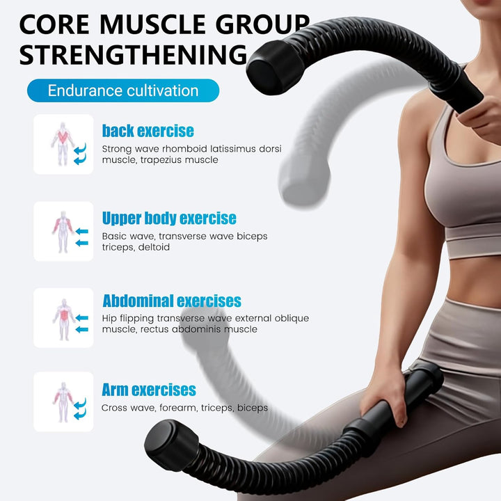 Battle Ropes, Battle rope ohne seil, Ohne Seil Geräuschfreies Heimfitnessgerät, Platzsparend, Leicht