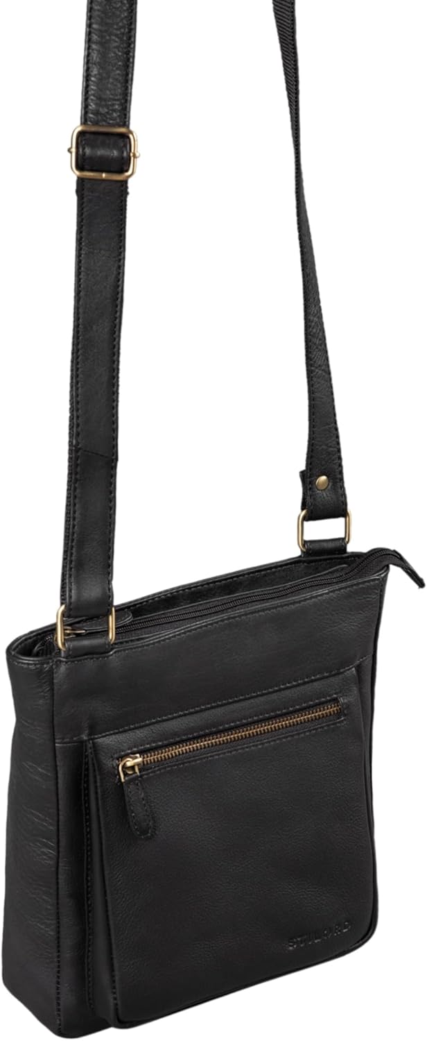 STILORD 'Kaja' Vintage Ledertasche Damen Umhängetasche Handtasche Crossbody Bag Elegante Schultertas