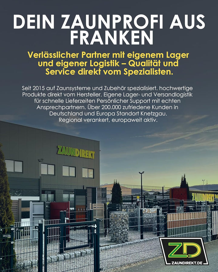 Zaundirekt 10 Stück Bauzaun Verbindungsschelle I 42 x 42mm I Mobilzaun I Verbinder I Schelle I Bauza