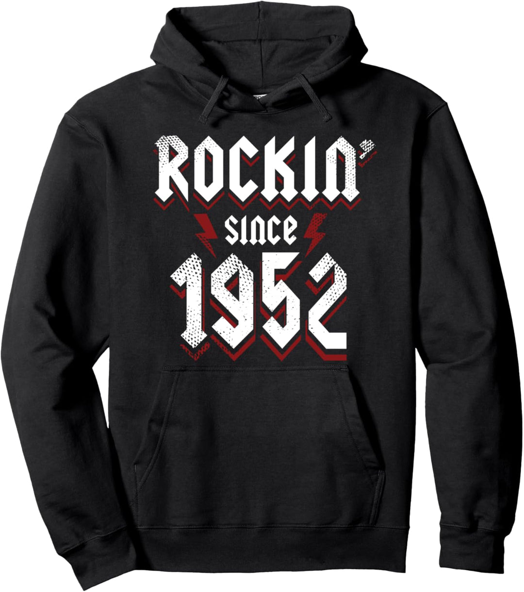 Rockin Since 1952 71 Year Old Rock Music 71. Geburtstag Pullover Hoodie