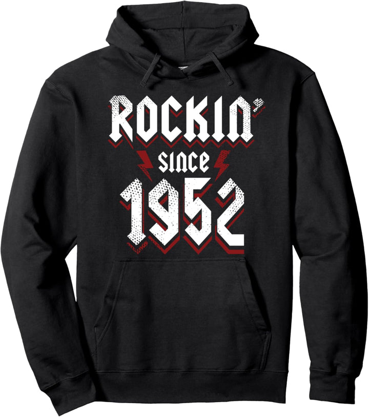 Rockin Since 1952 71 Year Old Rock Music 71. Geburtstag Pullover Hoodie